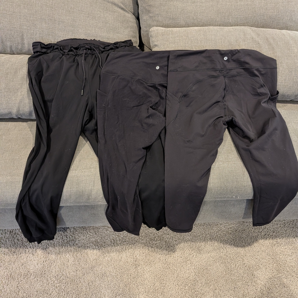 lululemon Set Of THREE Black Pants